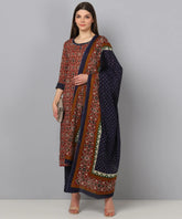 Cotton Printed Kurta Pant Dupatta Set-VKSKD1035